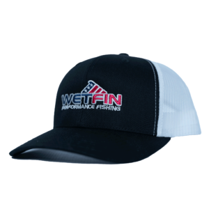 black white trucker hat