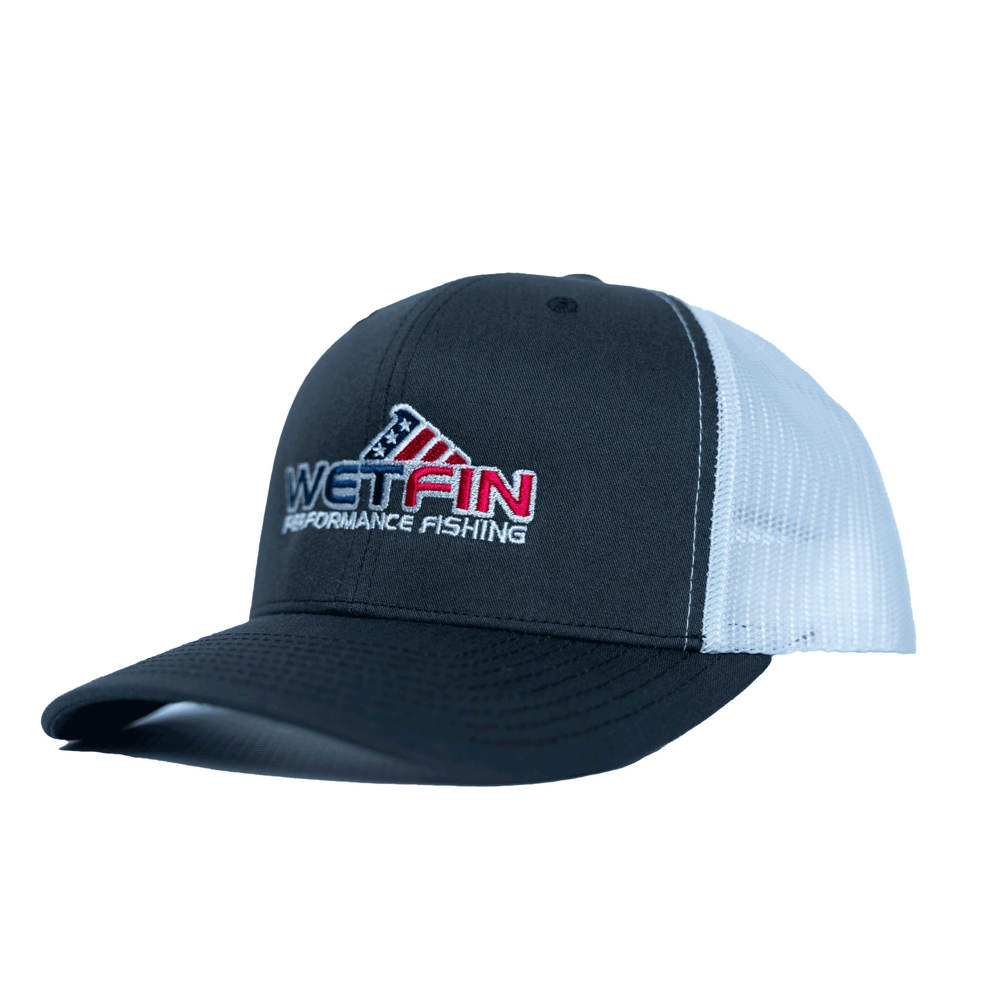 Wetfin Trucker Hat Graywhite Wetfin Performance Fishing Gear